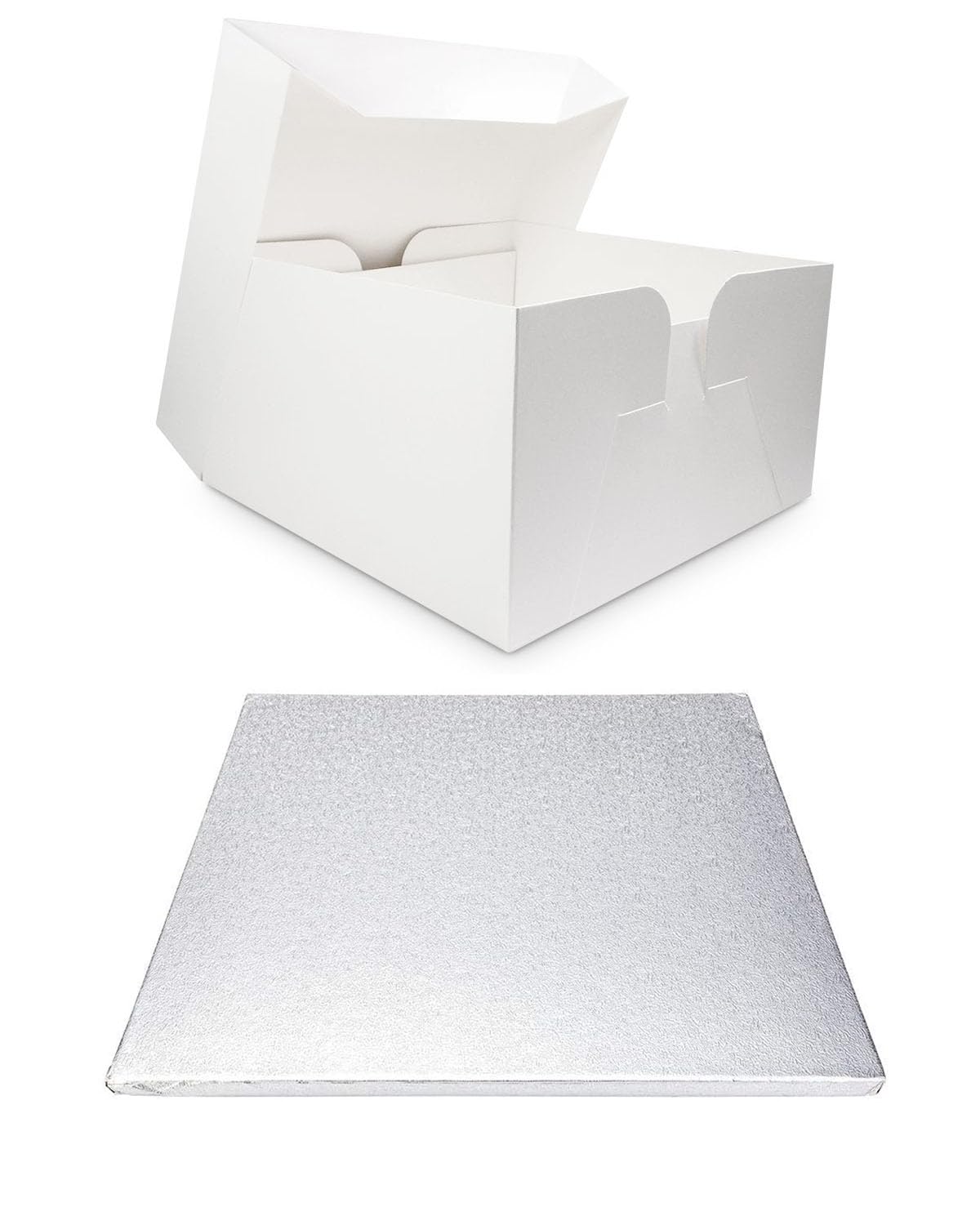 Cake Box 1 x 16"x 16"x 6" Inch White 16" Inch Square Drum