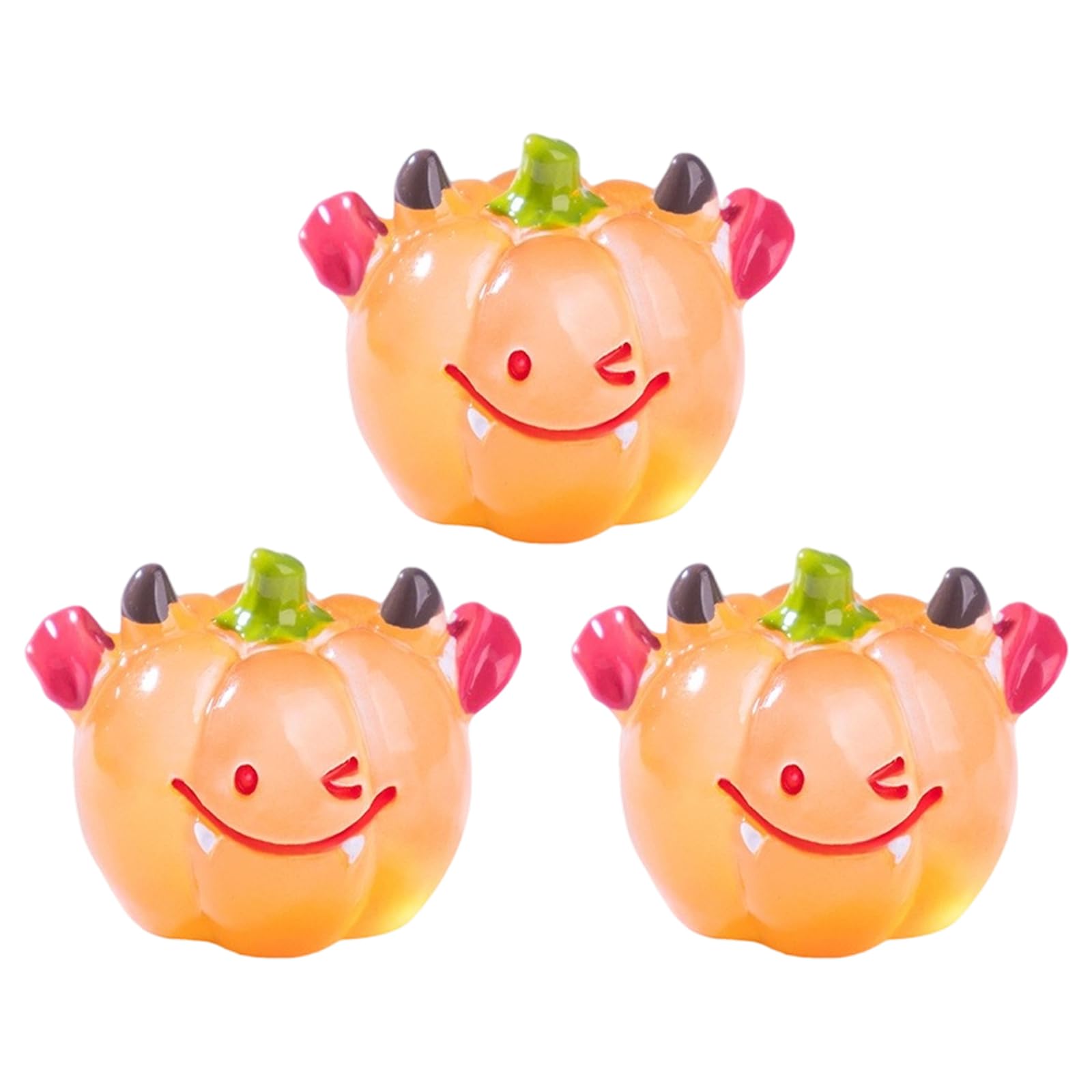 Hsioluted Creative Halloweens Glowing Landscape Set Including Bat and Figures for Home Decoration Miniature Halloweens Glowing Decoration