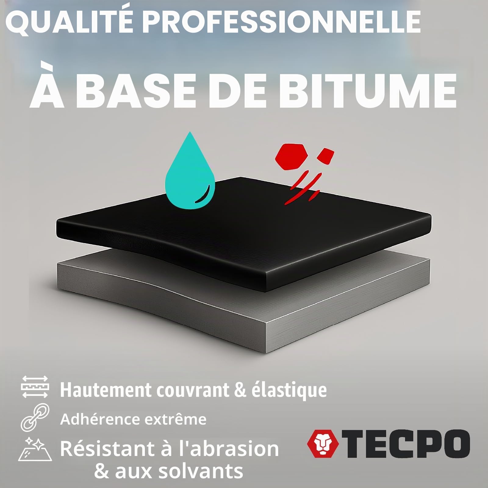 TECPO UBS Lot de 5 sprays de protection pour dessous de caisse 500 ml Noir Protection contre les chutes de pierres et la rouille, les produits chimiques avec effet anti-bourdonnement