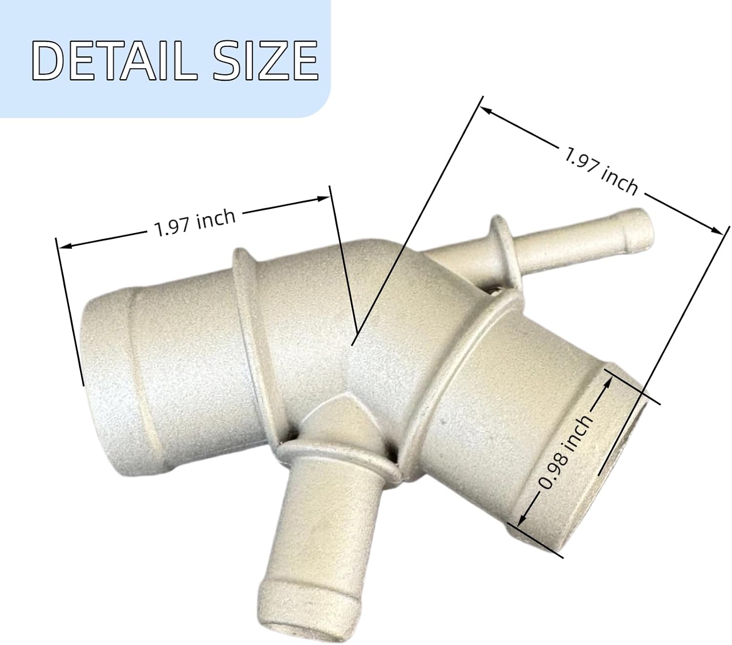 Flange Engine Coolant Hose Connector Kit Compatible with Volkswagen/Audi Mk4 Golf 1.8T 2000 2001 2002 2003 2004 2005 Replace 06A121132A