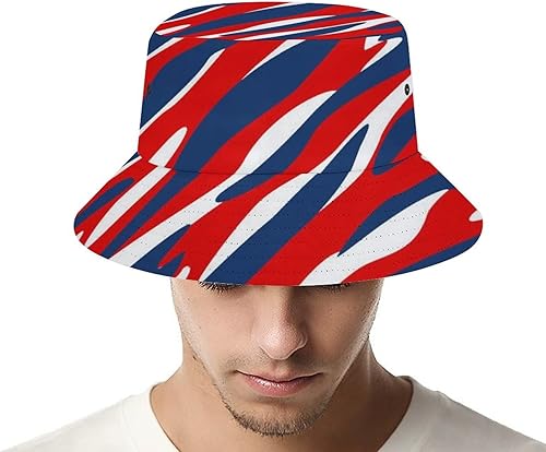 Miniatura 4 de Sombrero de pescador patriótico rojo, blanco y azul para hombres y mujeres, divertido sombrero de pesca de playa de verano, sombrero de pescador