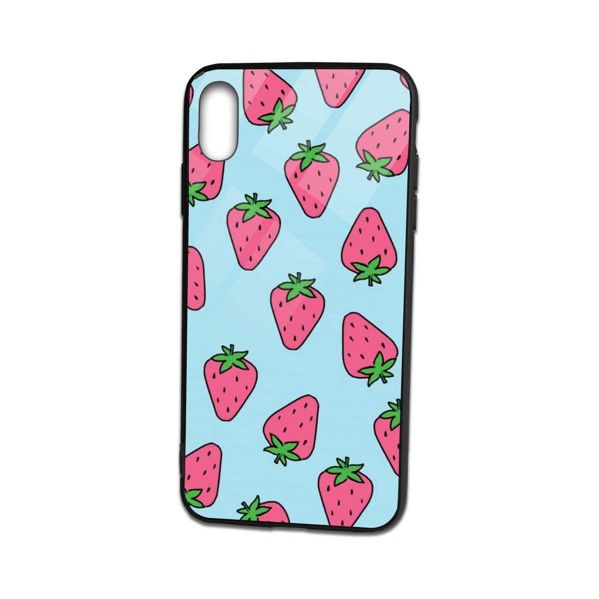 Custodia sottile in morbido TPU trasparente con fragole per iPhone Xs Max, custodia morbida flessibile compatibile per Xs Max da 6,5 pollici (versione 2018)