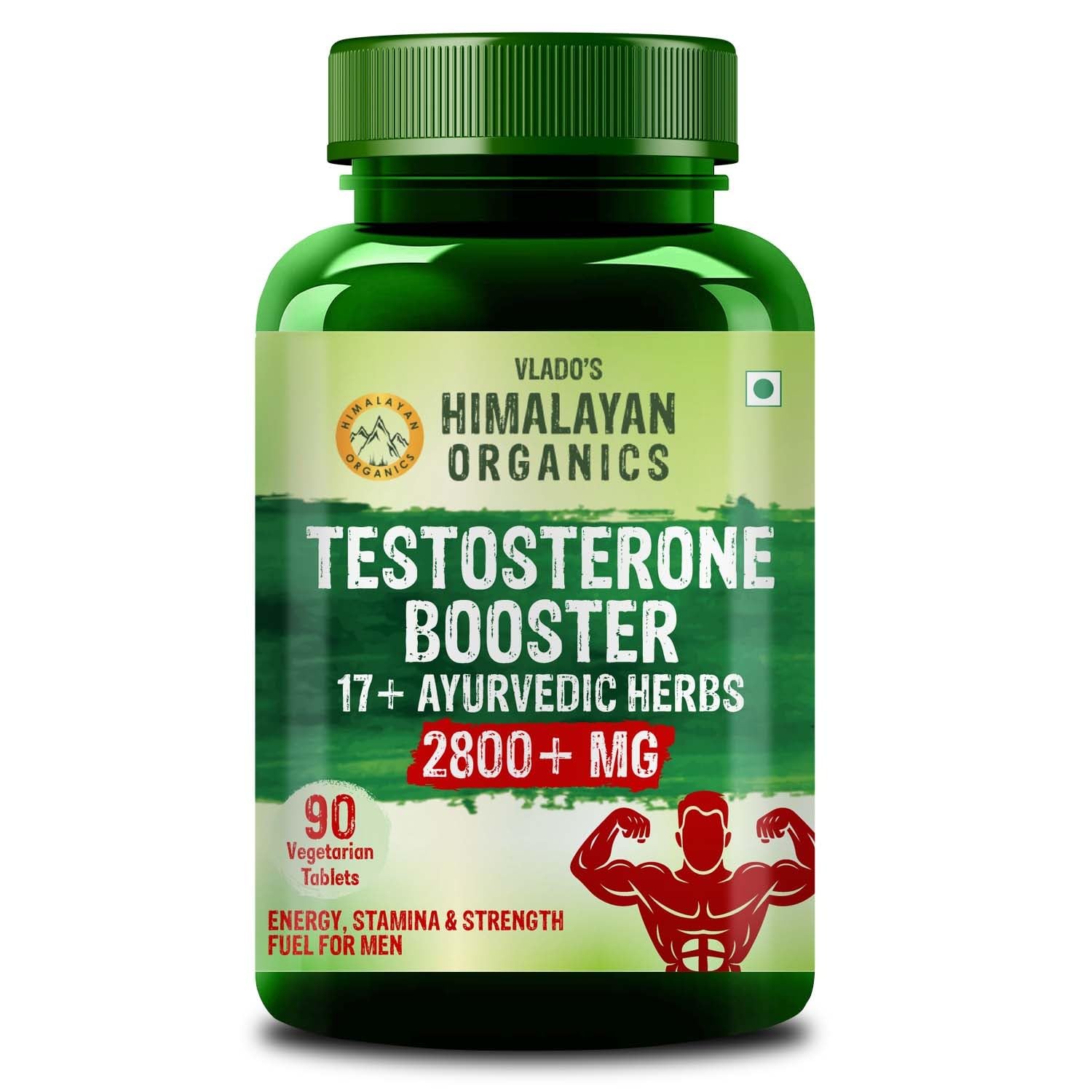 Vlado's Himalayan Organics Testosterone Booster Supplement Tablets - 2800 Mg - Serving I With Ashwagandha, Shilajit, Kaunch beej, Musli, Gokshura, Salampanja, Shatavari, ginseng ,Ginkgo Biloba with 24 Carat Gold Bhasma I 17X Powderful I Infused 17+ Ayurvedic Herbs in 1 Fourmula I 100% Ayurvedic I Performance Boost I For Strength ,Stamina, Endurance & Energy I Restores Vigor and Vitality I Natural Testo levels Power Boost Muscle Growth I Best Xtreme Gym Pre & Post workout for Men - 90 Veg Tablets-image-1