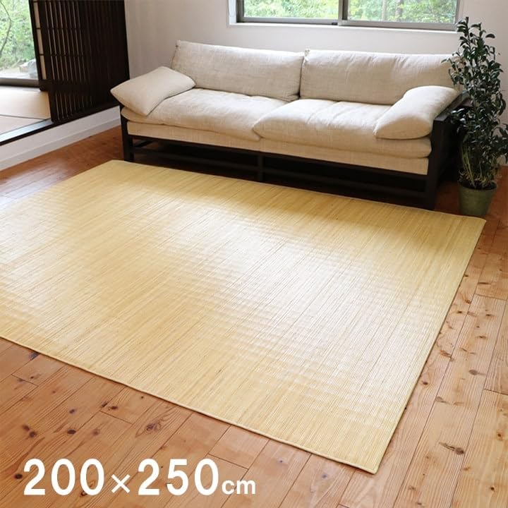 Amazon.co.jp: 籐むしろ39穴 200x250cm ラタンラグ