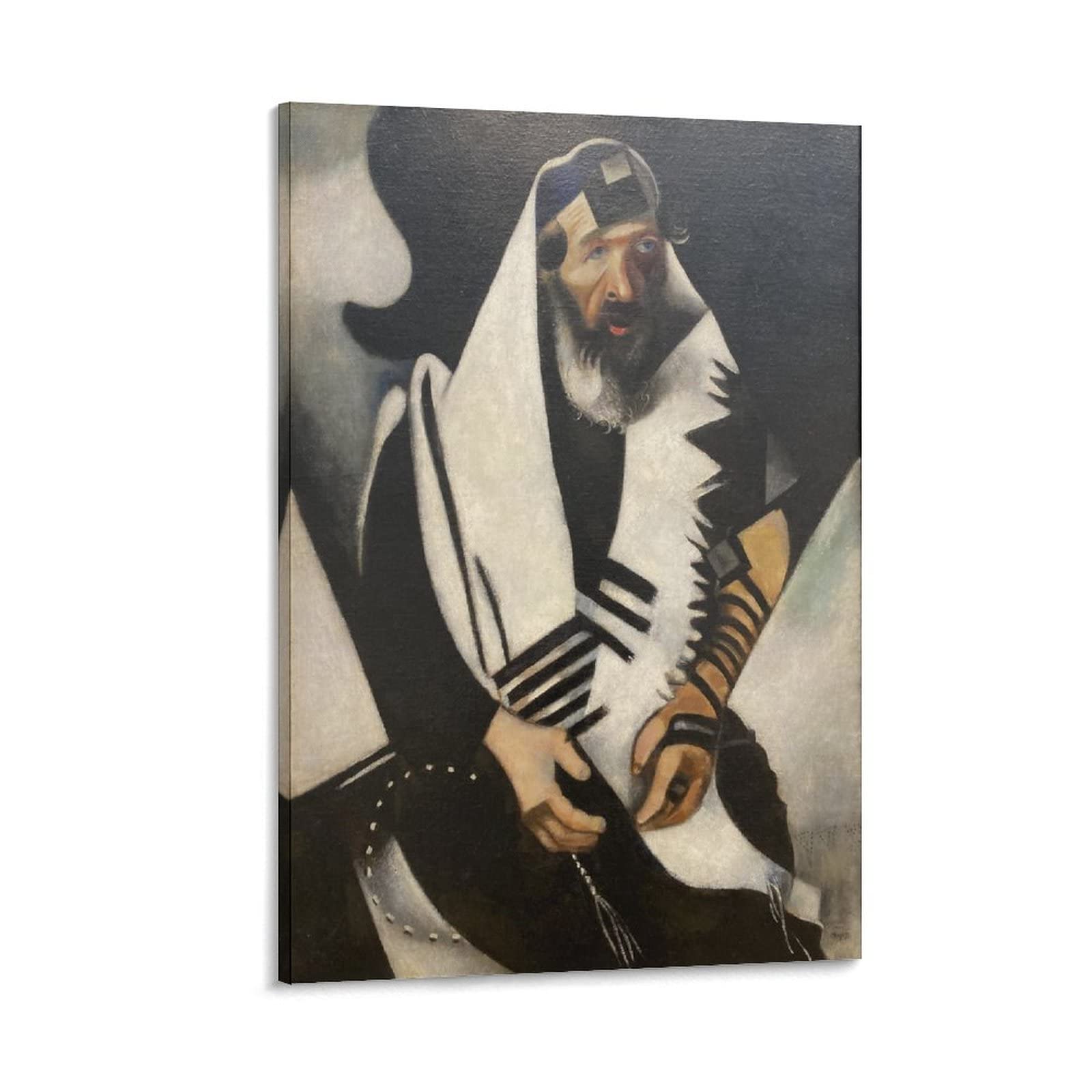 shefei Marc Chagall The Praying Jew (Rabbi of Vitebsk) Wall Art Poster Gifts Bedroom Prints Home Decor Hanging Picture Canvas Painting Posters 08x12inch(20x30cm)