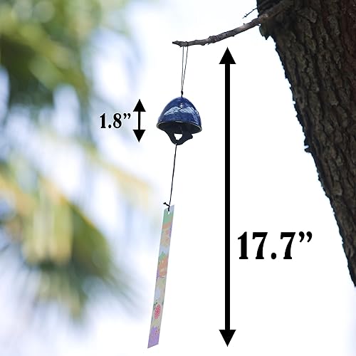 Miniatura 2 de Carillón de viento japonés de hierro fundido para exteriores, adorno para jardín, patio y balcón, decoración de campana de viento de metal colgante