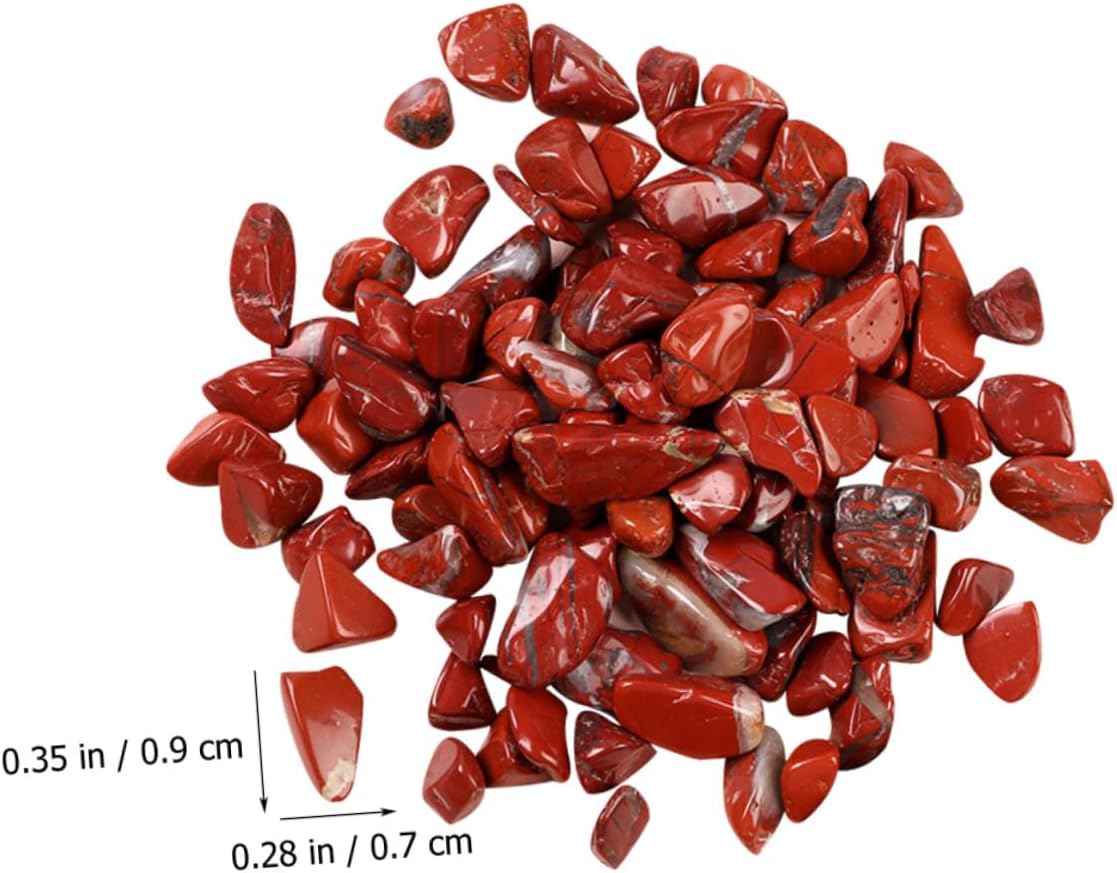 FRCOLOR Red Jasper Aquarium Gravel 7-9mm Decorative Bulk Stone Fish Tank Gravel Landscaping Rocks for Aquarium Decor and Fish Tank Supplies 2lb