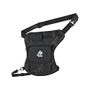 MIKE BAGS Unisex Thigh Bag | Versatile Waist Bag | Multipurpose Utility Cross Body Bag for Riding, Adventure, Biking, Cycling, and Outdoor Activities - Black gallery image
