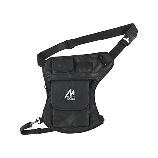 MIKE BAGS Unisex Thigh Bag | Versatile Waist Bag | Multipurpose Utility Cross Body Bag for Riding, Adventure, Biking, Cycling, and Outdoor Activities - Black
