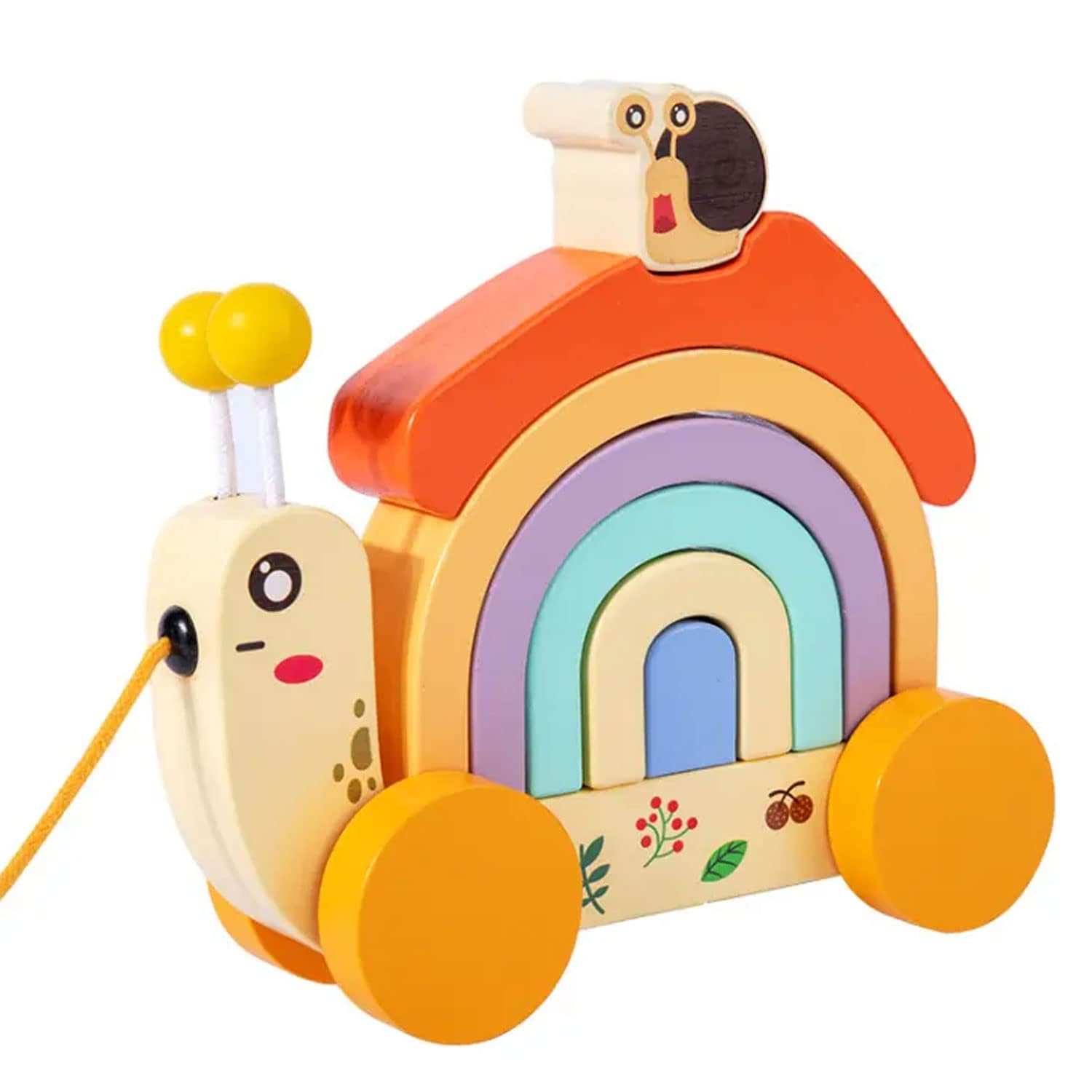 Snail Toddler Toy, Pull Toy Fun Practice Hand Movements Early Education Stimulate Perceptions for Park for Home for kids