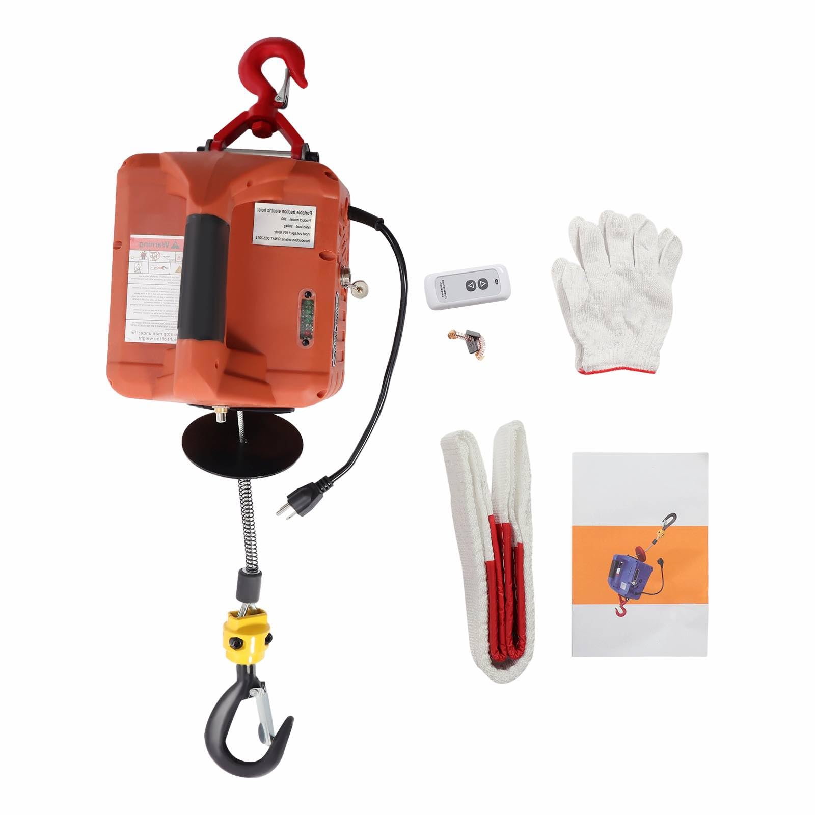 NOLANTISI 2 in 1 Electric Hoist Winch - 2200LBS 38FT 110V Manual, Wired and Wireless Remote Control for Factories, Warehouses, Garages, Etc