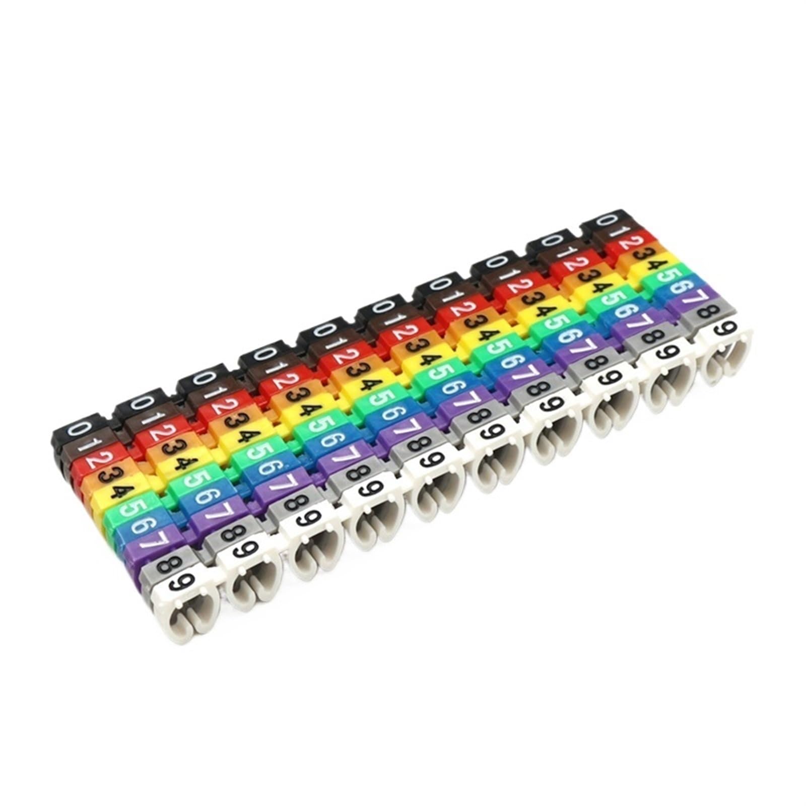 Enmrfvkz Color-4 Plastic C-Type Cable Markers
