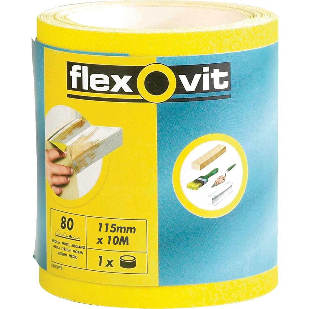 Flexovit High Performance Sanding Roll 115Mm X 10M 40G
