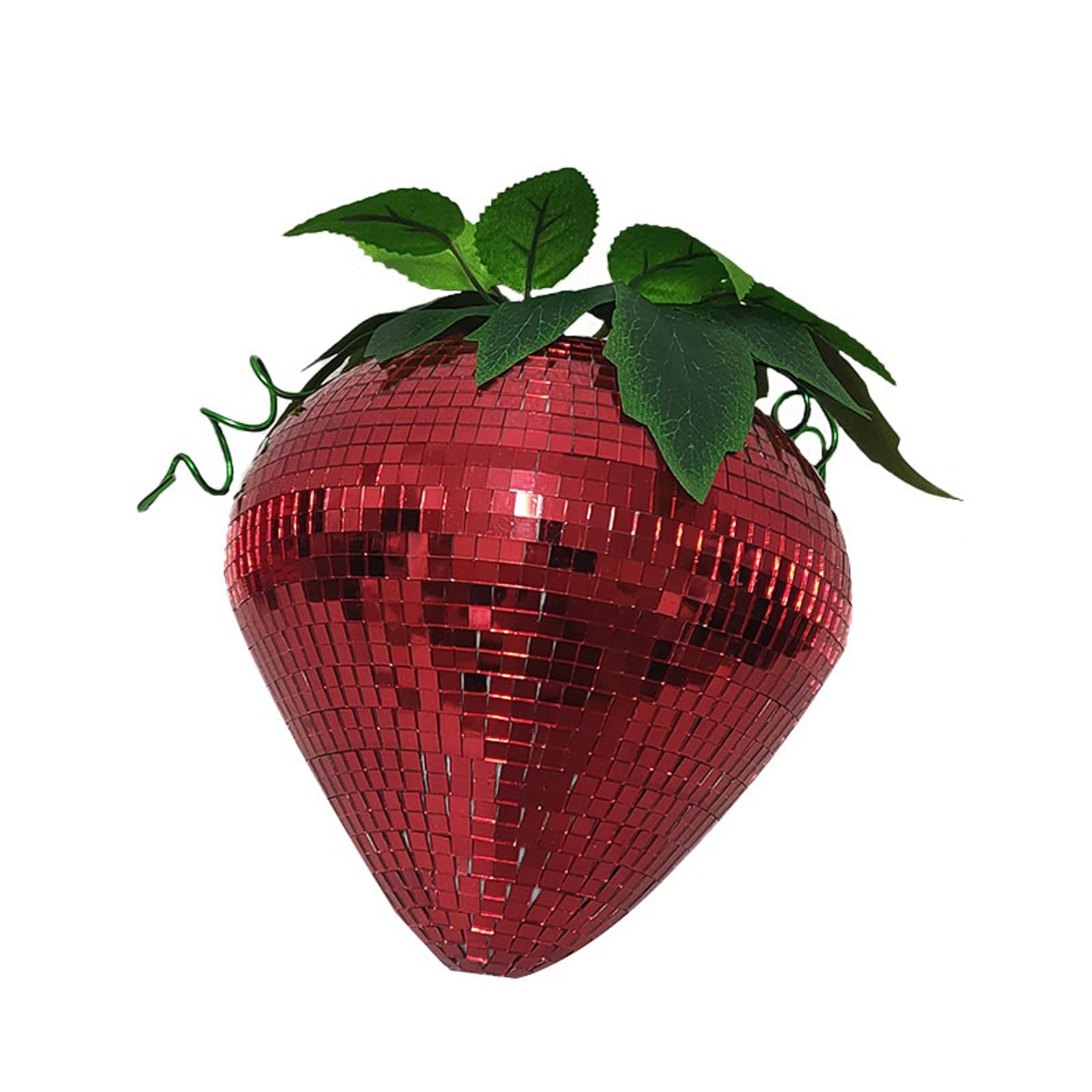 Disco Ball Decor Cute Strawberry Decor Disco Ball Table Decor Disco Ball Home Decor Red Strawberry Room Decor Strawberry Themed Stuff Strawberry Gifts Decor Accessories for Kitchen Bedroom Parties