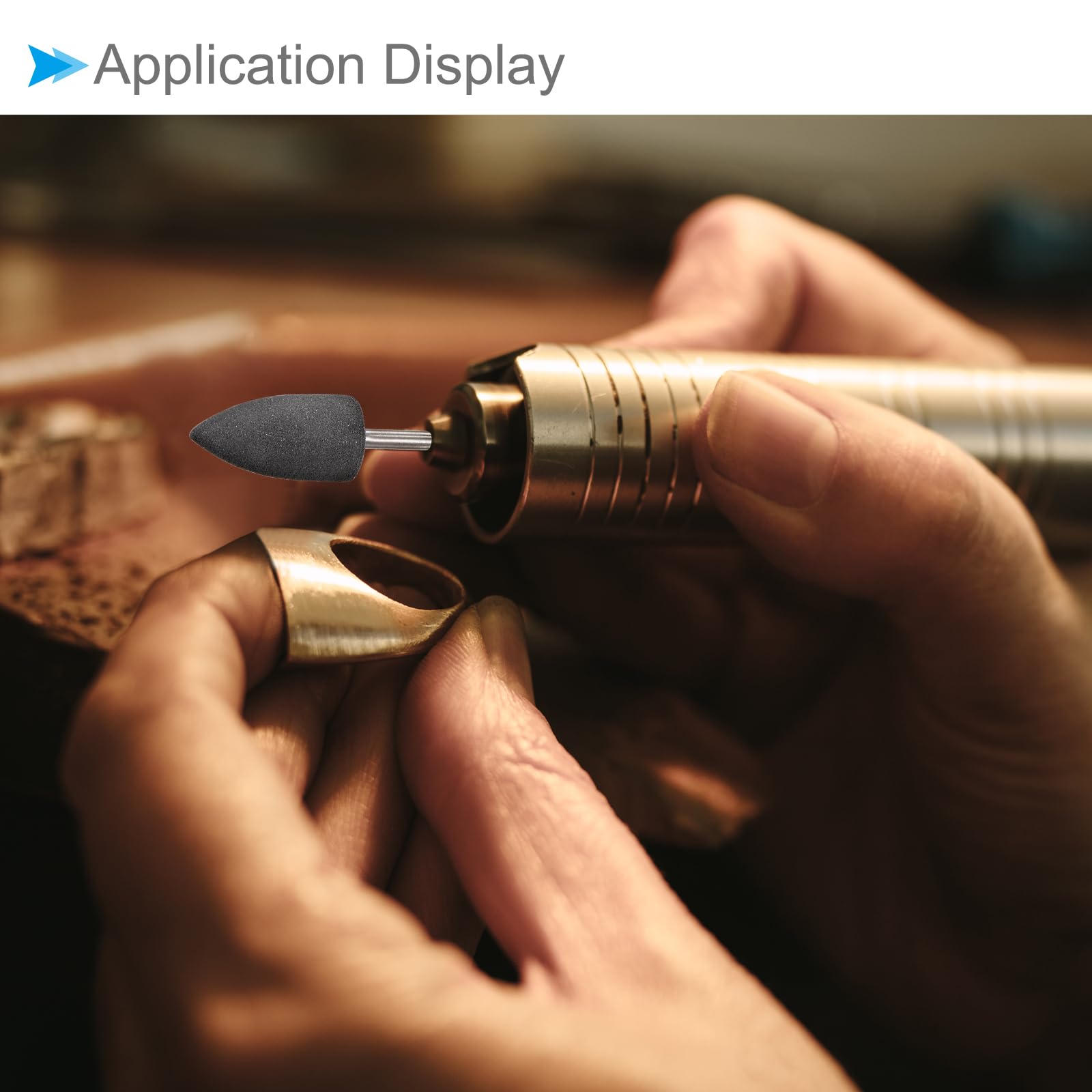 CoCud Abrasif Pierre Pointes Ensemble, 1/4" Tige, Nickel Plaqué Carbone