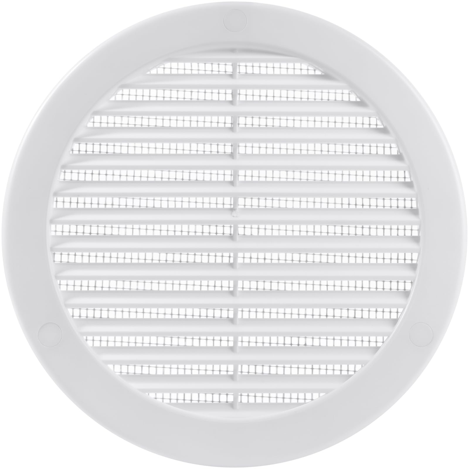 ECOPRO VENT 150mm (6 Inch) White Round Air Vent Cover - Plastic Air Vent Grille with Insect Mesh Screen - External Wall Ventilation Cover for HVAC Ducts, Ceiling or Wall Vents - Indoor Outdoor