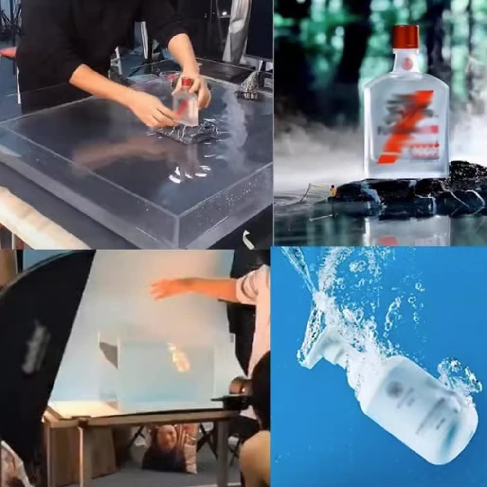 写真撮影用トレー、 透明な浅瀬の水槽、 アクリルディスプレイケース・ショーケース、 化粧品広告撮影用小道具 (80*60*5cm)