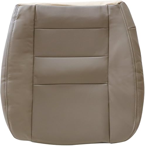 Miniatura 4 de Priprilod Funda de reemplazo de cuero color tan para lado del conductor y funda de respaldo superior compatible con Ford F250 F350 F450 F550 Lariat