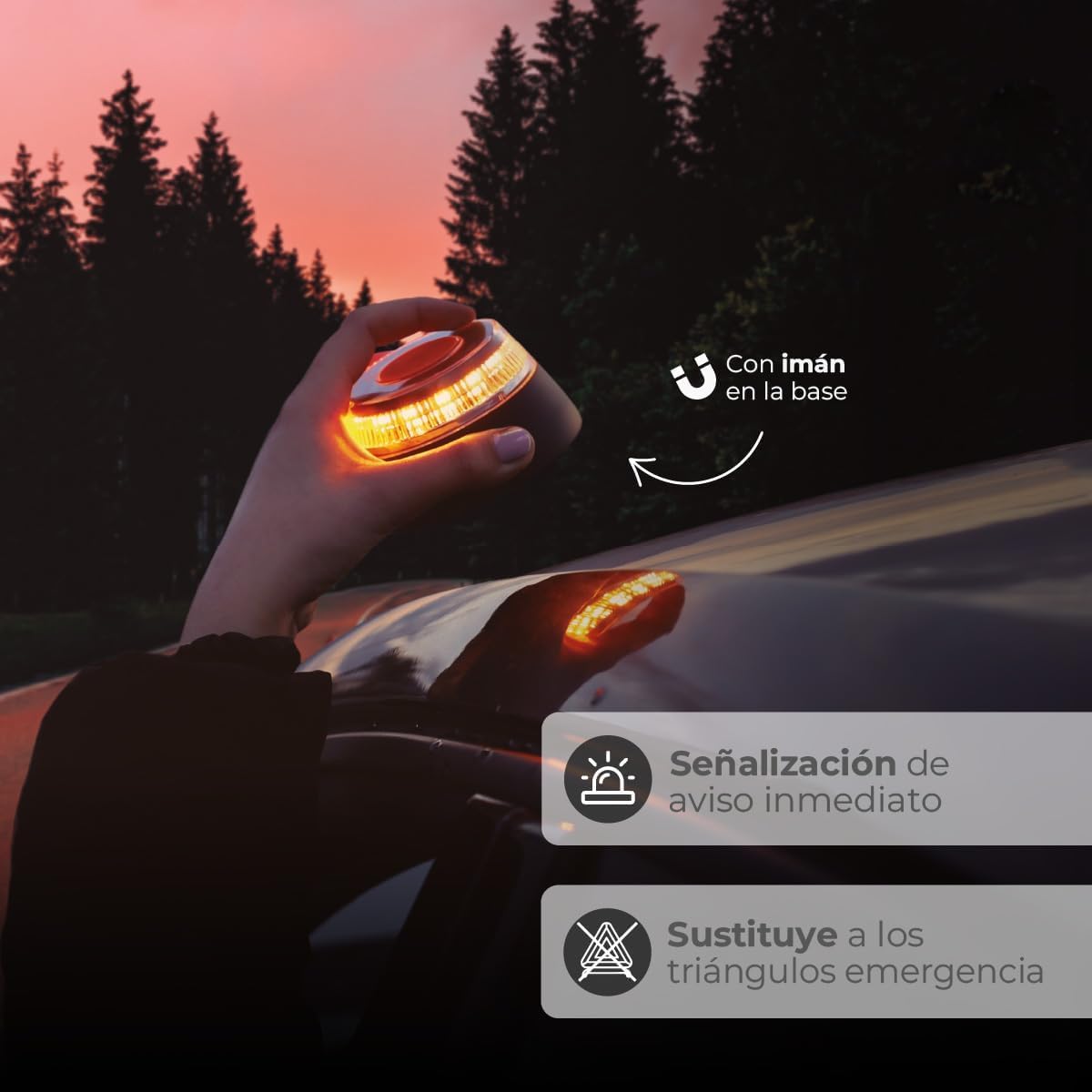 Luz de Emergencia V16 con Geolocalización – Baliza Homologada DGT 3.0, Obligatoria en 2026 | Señal V-16 para Coche con Aviso Automático y Plan de Datos Incluido! (2)