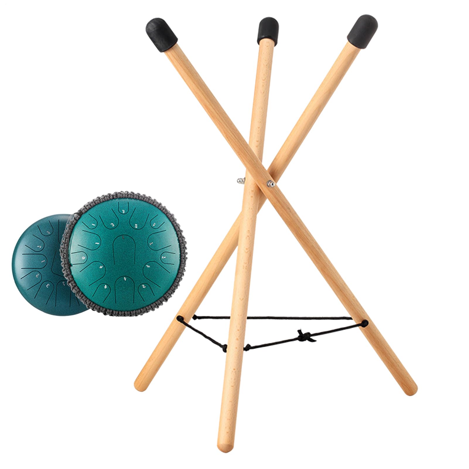 Supporto Per Rullante In Legno Massello - Supporto Per Handpan Regolabile | Da 49 Cm, Robusto Support Per Batteria, Aumenta L'attrito Rastrelliera Per Percussioni Portatile | Maggiore Flessibilità