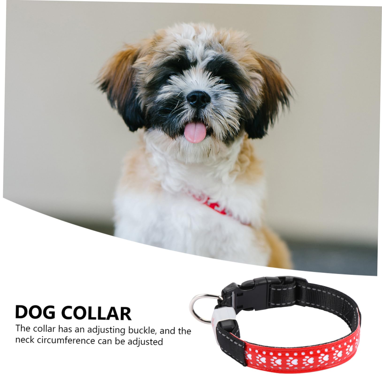 Mipcase 3pièces Collier LED pour Chien Collier Éclairant PU Et Accessoire Sécuritaire pour Promenade Nocturne pour Chiens Et Chiots