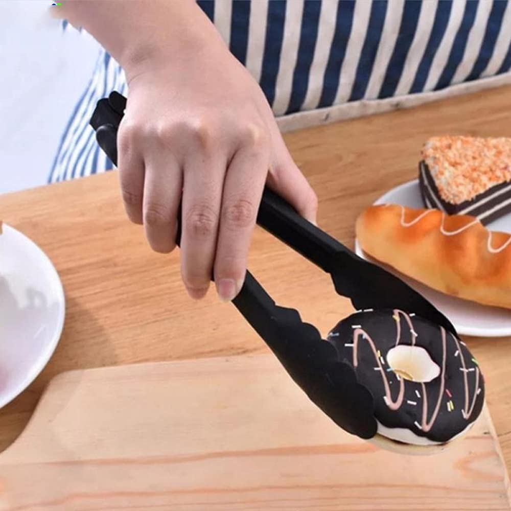 MRKU Pinzas de Acero para Asar Pan, ensaladas y Servir Comida, 1 Unidad