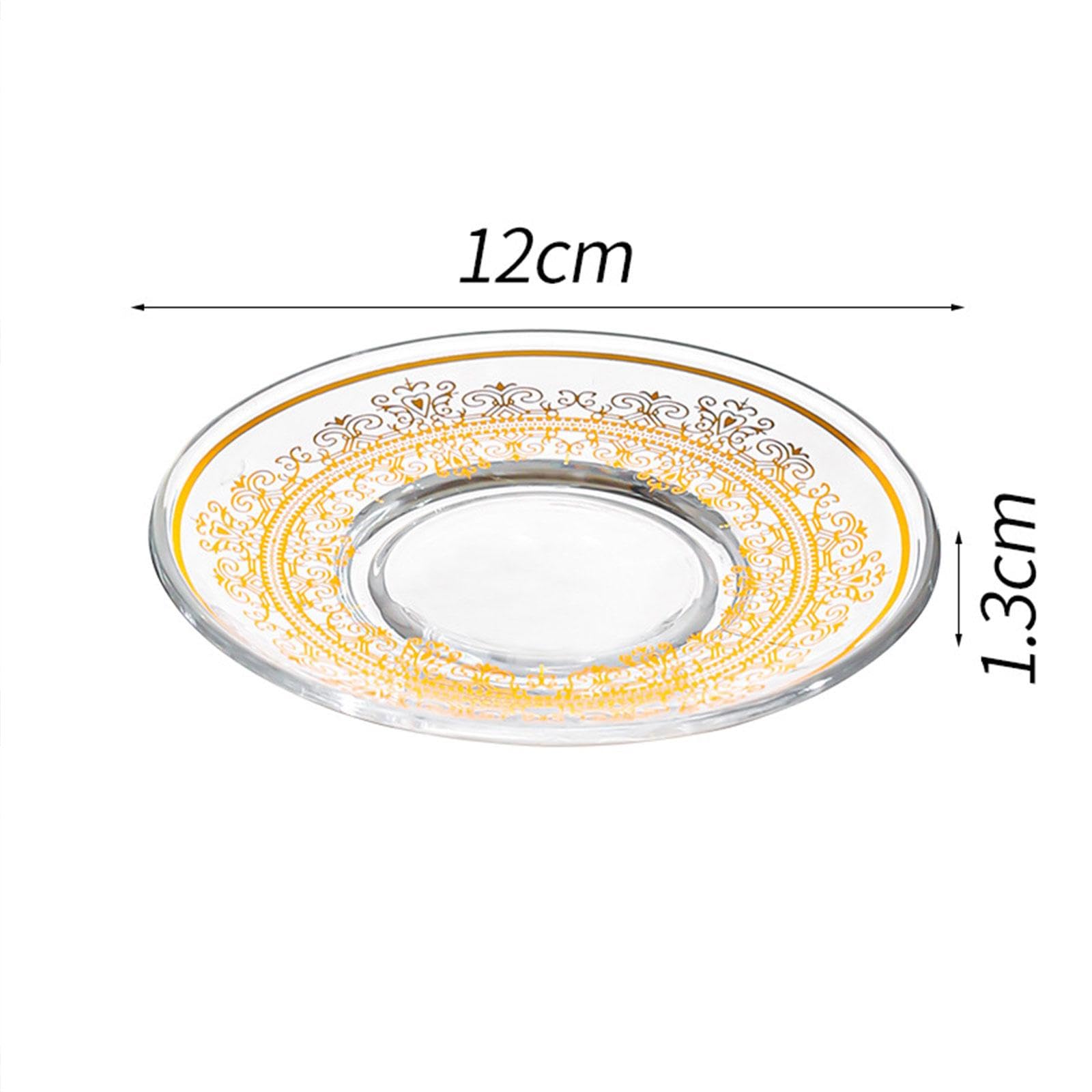 6pcs Tea Becher Kaffeetassen Milchsaft Tasse Hitzefeste Kaffeetasse mit Untertassen -Espresso -Tassen für Milchsaft