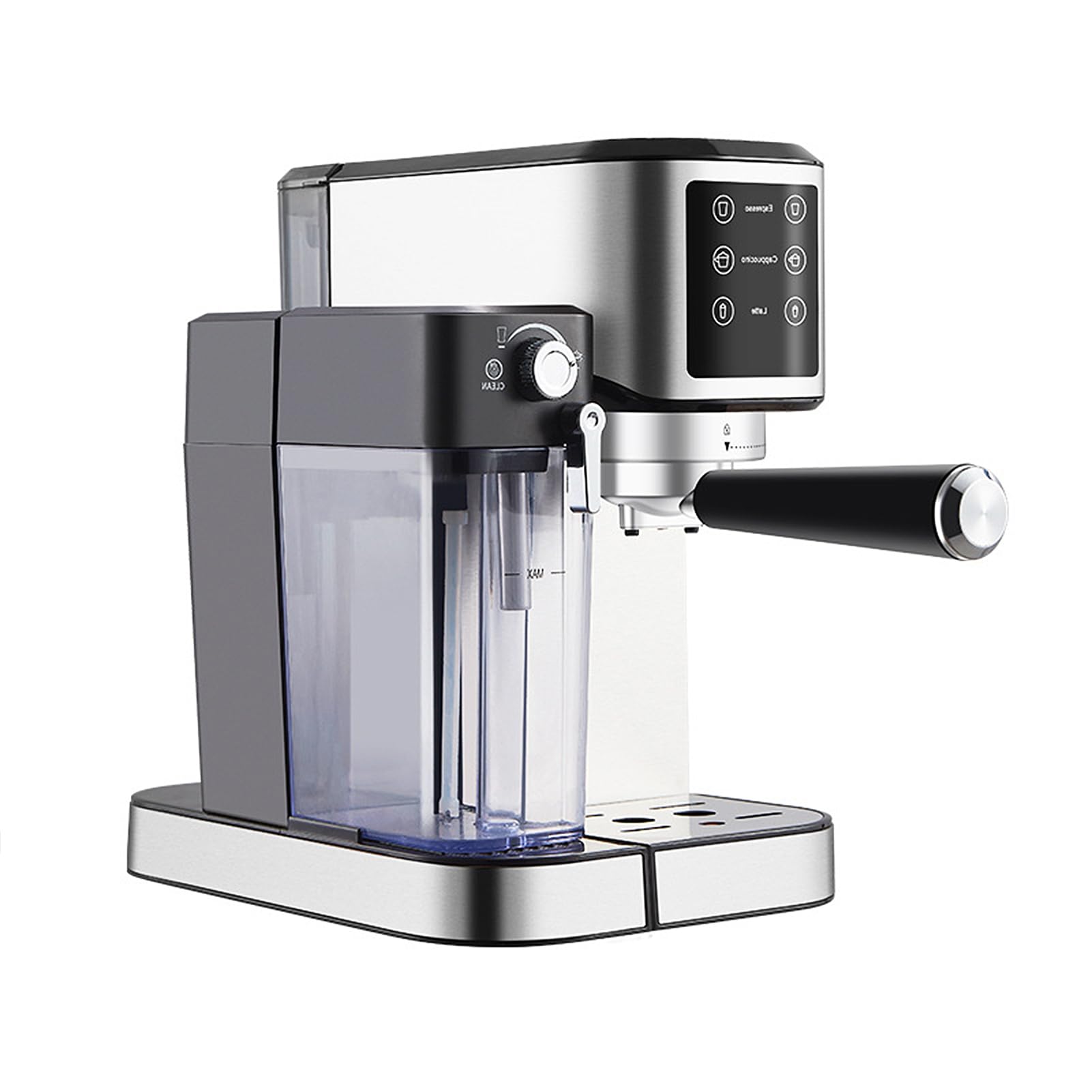 Inteligentny Ekspres do Kawy z Systemem Spieniania Mleka dla Domu, Innowacyjny Panel Sterowania Zapewniający precyzyjną temperaturę, Ekspres do Kawy ze Spieniaczem Mleka Miłośnicy Cappuccino