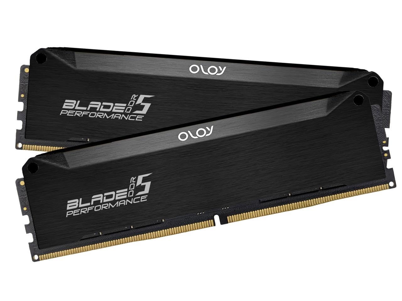 OLOy DDR5 RAM 32GB (2x16GB) Black Hairline Blade 6400 MHz CL32 1.35V Gaming UDIMM (MD5U1664321BRLDA)