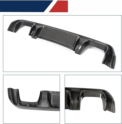 Miniatura 4 de Difusor de borde de parachoques trasero de fibra de carbono para Mercedes Benz V Class V220d V250 Van 4 puertas 2016-2018 cubierta de parachoques