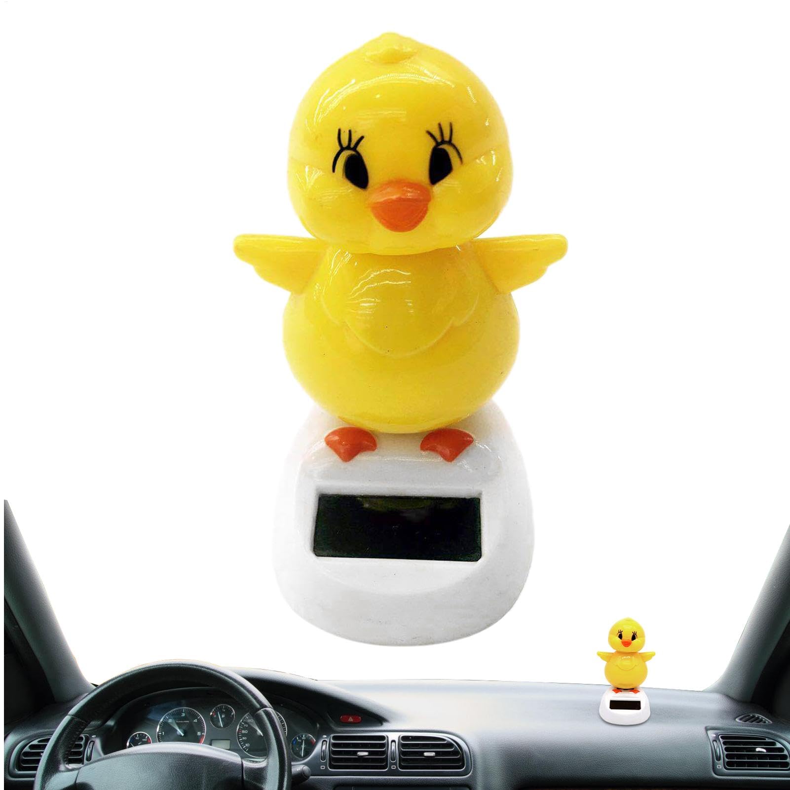 Toy de Baile de Chicas - Juguetes para Bailar Solar, Lindo Baile de Pollo con la Cabeza temblorosa | Pollo bailado con energía Solar, para el Tablero de Tablero, decoración del escri