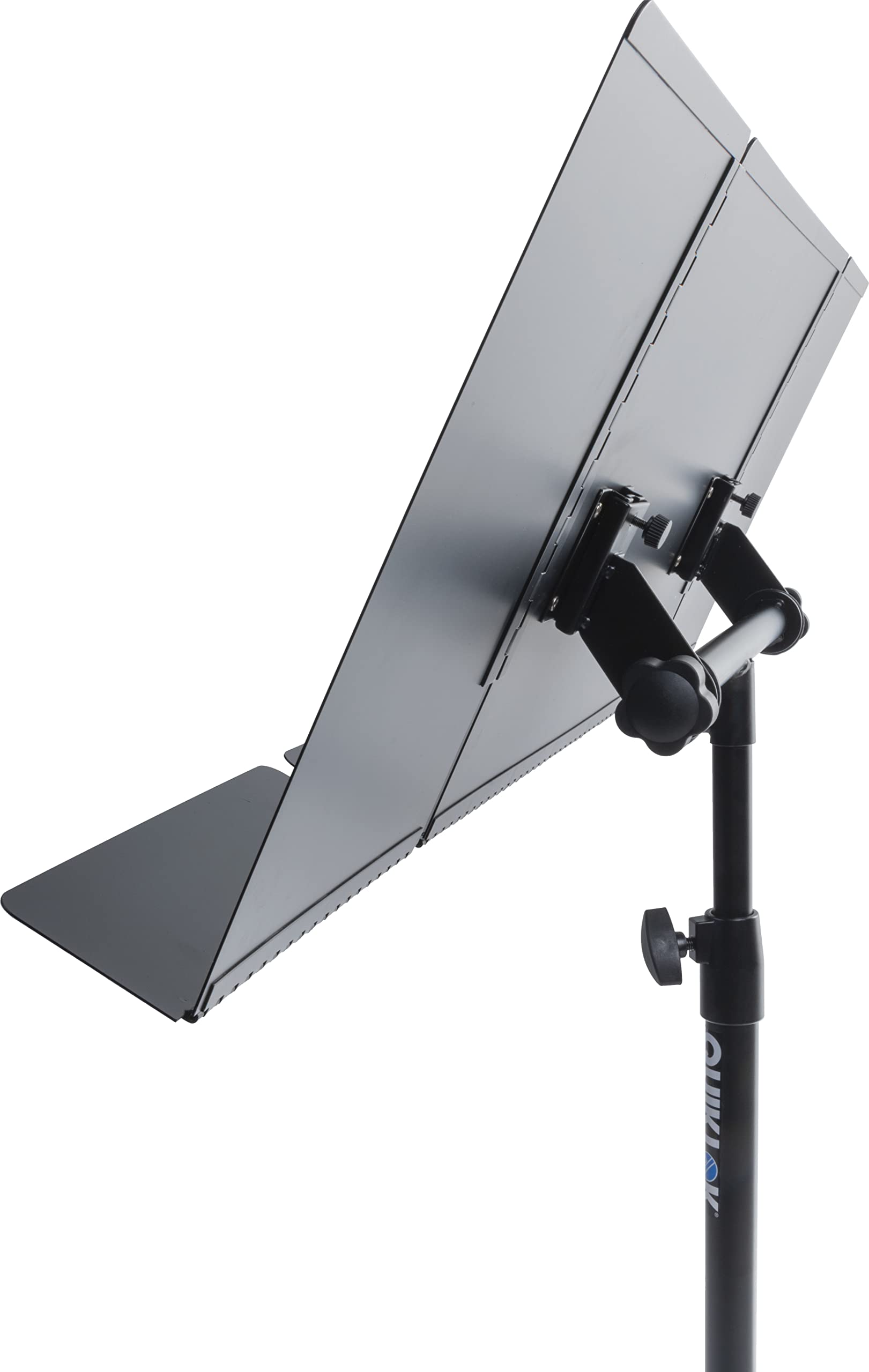 QUIK LOK - MS320 Atril Profesional de Orquesta Plegable de 3 Páginas, Soporte de Acero con Base de Trípode de Aleación de Zinc, Altura Ajustable de 75 a 129 cm
