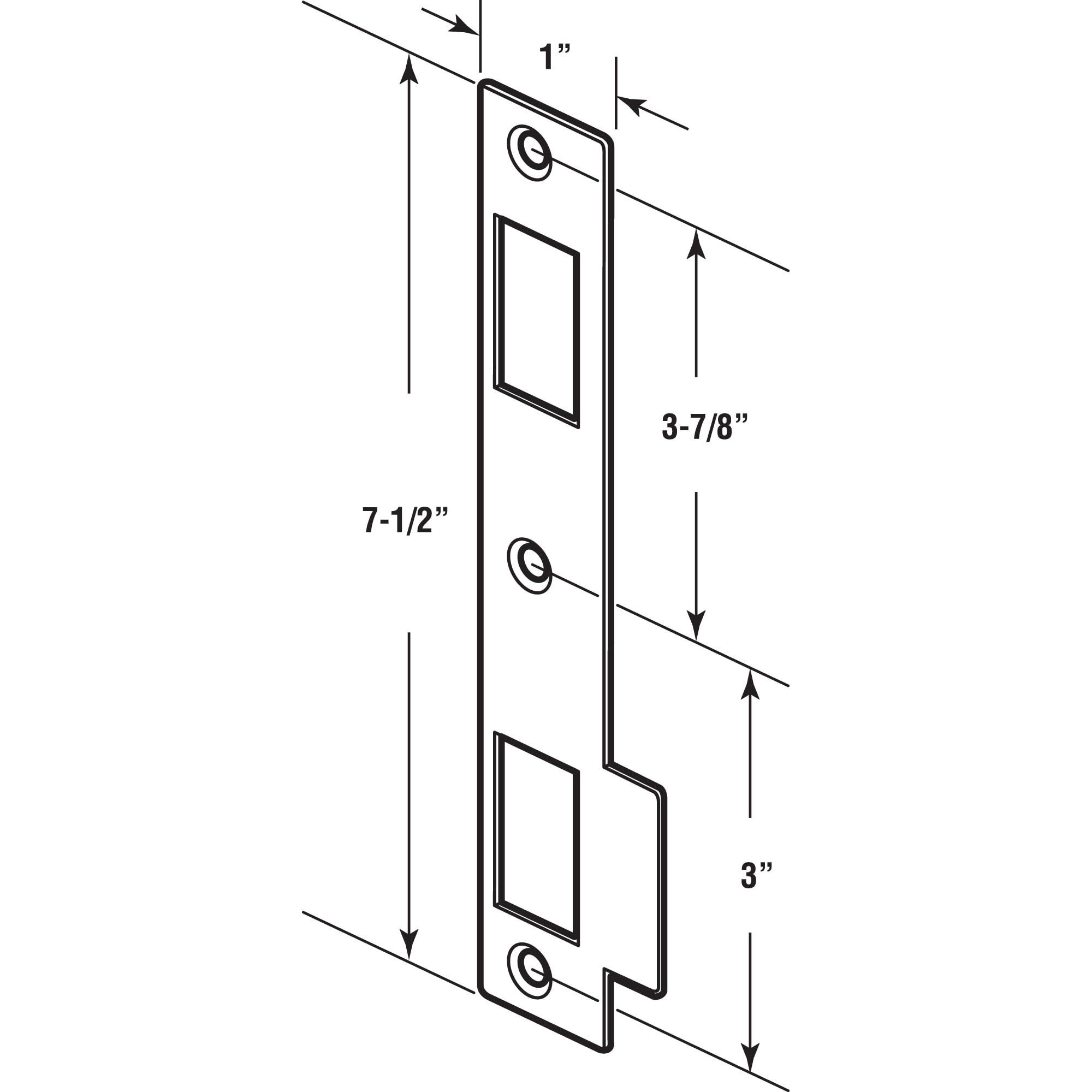 Prime-Line Products K 5064 seguridad puerta cerradura para insertar, Heavy Duty, Non mano