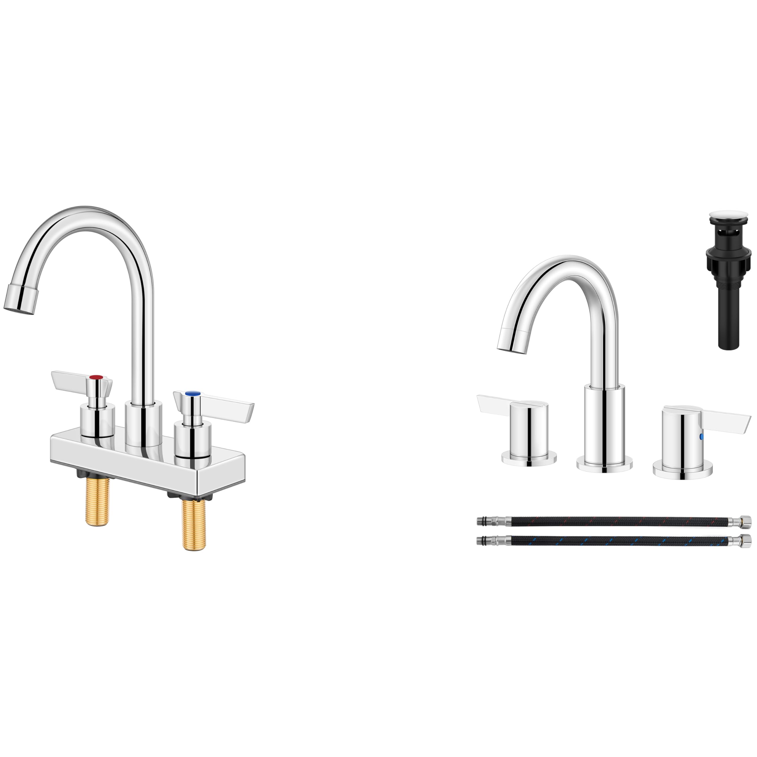 Hcfyauis Bar Sink Faucet Bathroom Sink Faucet 3 Hole 8 Inch