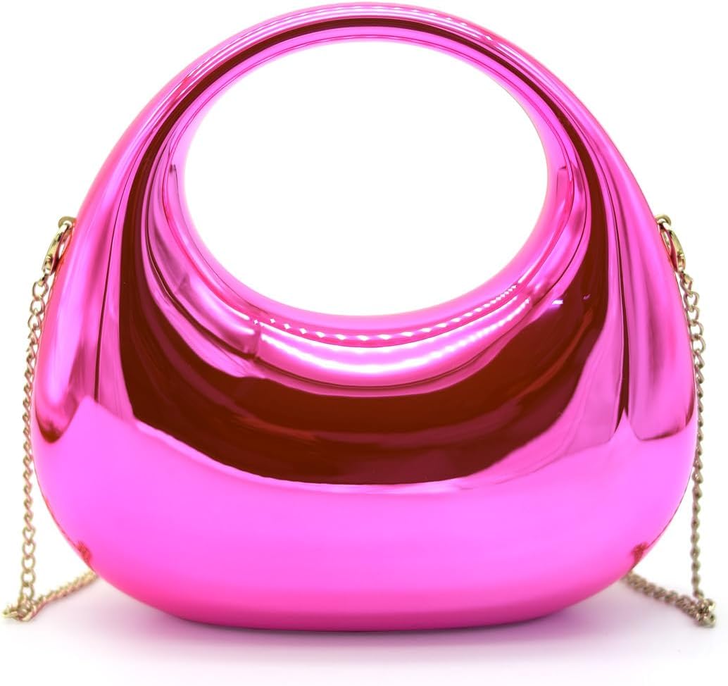 Acrylic Evening Clutch Purse for Women, Metallic Purse Evening Handbags Moon Hobo Bag, Evening Purse for Wedding Party Prom