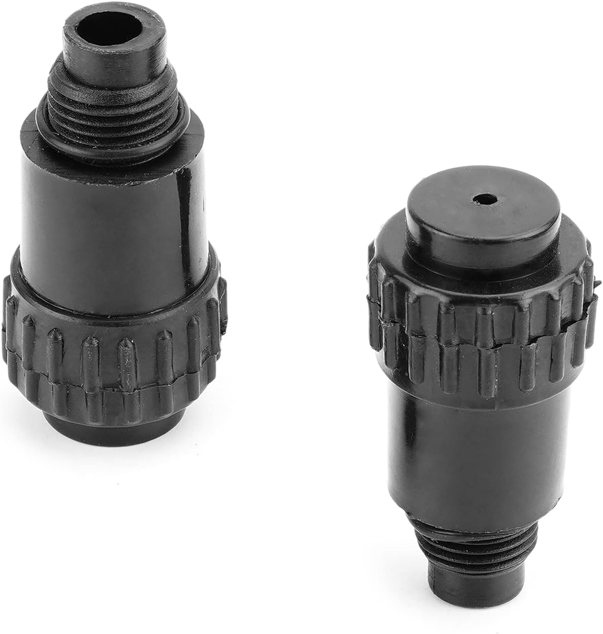 Bettomshin Thread Oil Plug Connector Air Compressor Spare Fittings Black 2Pcs