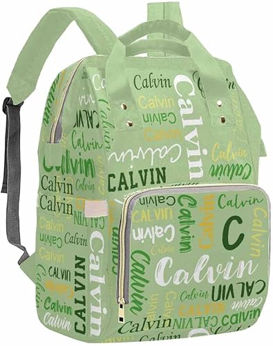 Artsadd Bolsas de pañales personalizadas con nombre personalizado Monogram Backpack Baby Shower Regalos, pattern 02, Mochilas Daypack