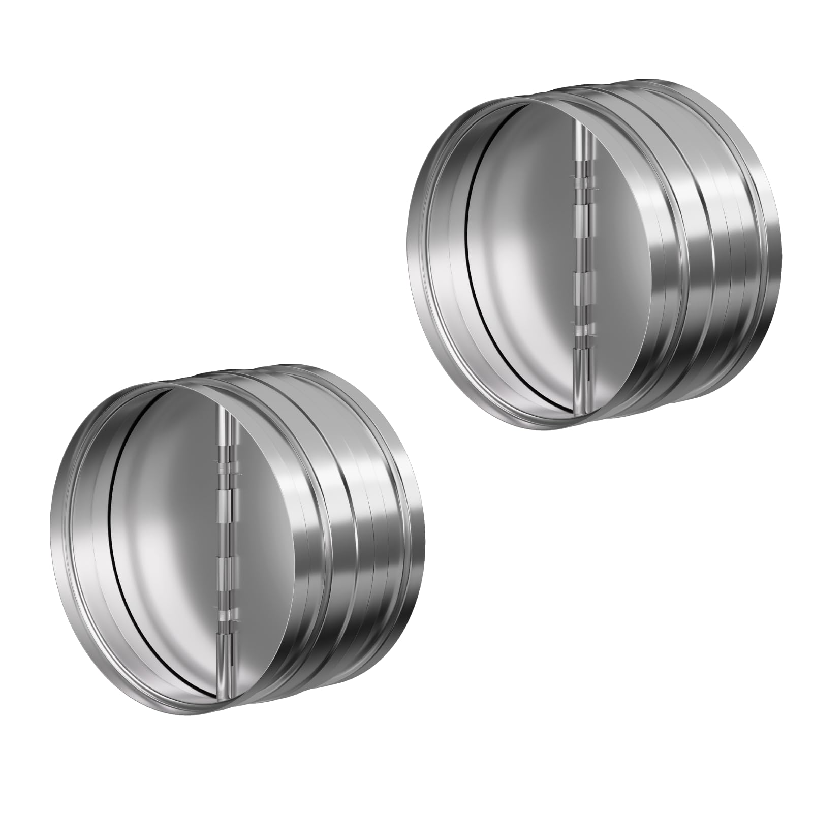 Photo 1 of [Upgraded] Hon&Guan Duct Damper 6 inch, Backdraft Damper One-Way Airflow Vent Damper Backflow Preventer for 6 Inch Duct Dryer Vent Hose-2pcs