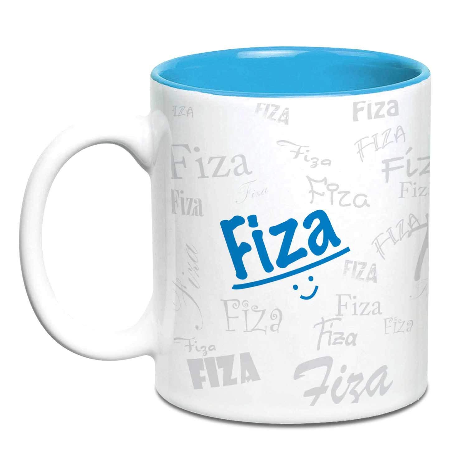 Hot MuggsMe Graffiti Mug - Fiza Personalised Name Ceramic, 315ml, 1 Unit