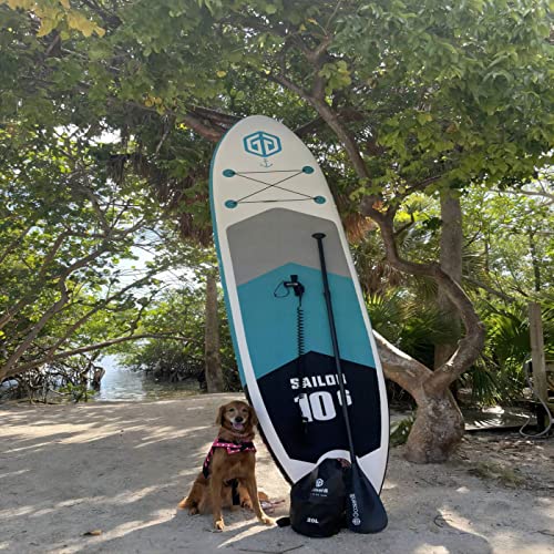 Foto von Goosehill Inflatable Stand Up Paddling Board, Size 10'6 x 32x 6, Reinforced Double Layer All-Around Paddleboard for All Skill Levels, Ultralight and Stable with Premium SUP Package,Sailor