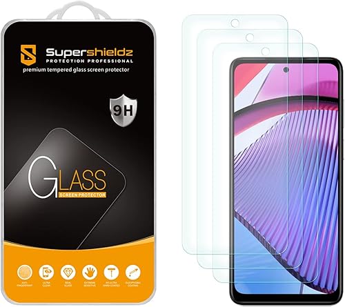 Supershieldz Protector de pantalla de vidrio templado diseñado para Motorola Moto G 5G (2023), antiarañazos, sin burbujas
