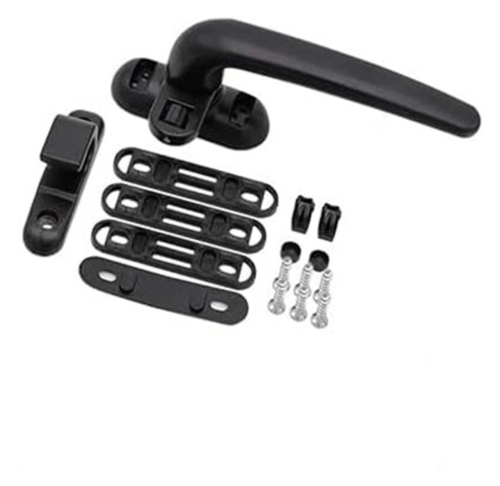 Gkirqvpe Svart Upvc Window Handles, Replacement Upvc Casement Window Handle With Lock Multicolor Left And Right(,Left)