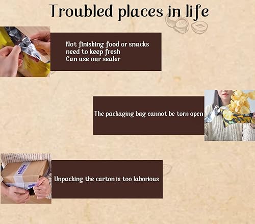 Miniatura 6 de Sellador compacto de bolsas de chips, una herramienta 2 en 1 que incluye un cortador para un fácil uso. Este sellador al vacío de plástico de mano