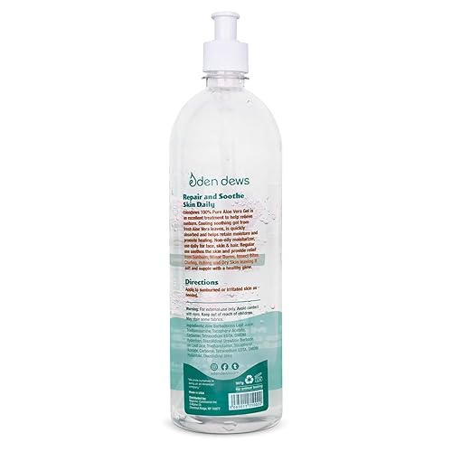 Miniatura 8 de Eden Dews Gel de aloe vera 100 puro y natural hidratante cuidado de la piel y el cabello alivio de quemaduras solares hidratante y calmante acné