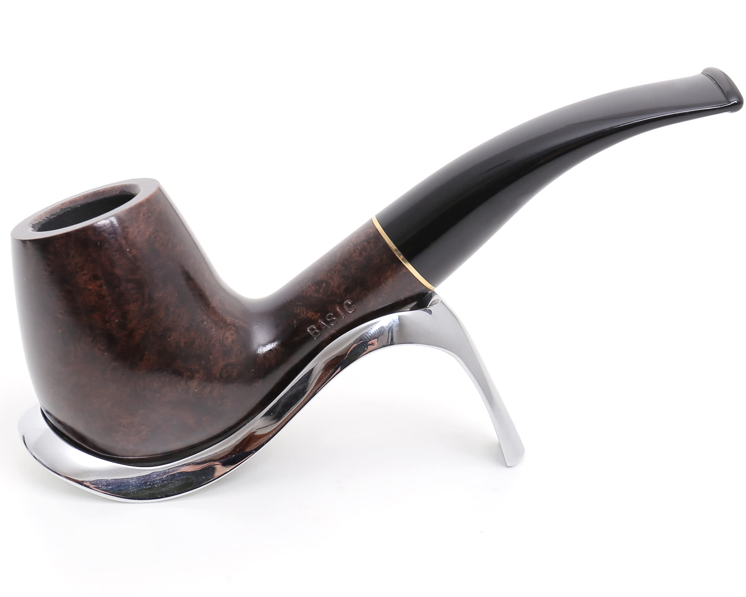 Pipa Savinelli BASIC modelo 628, kit para pipa con todos los accesorios, estuche de lona azul