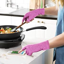 Duerer Arthritis Compression Gloves Women Men for RSI, Carpal Tunnel, Rheumatiod, Tendonitis, Fingerless Gloves for Computer Typing and Dailywork (Purple, L)