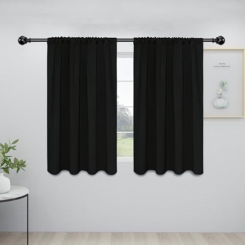 Miniatura 133 de Easy-Going Cortinas opacas con bolsillo para barra para dormitorio, cortinas de ventana para oscurecer la habitación para sala de estar, cortinas de