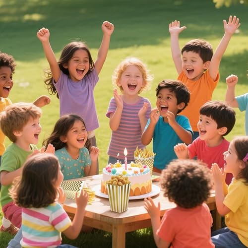 Miniatura 6 de Cajas de palomitas de maíz, 36 unidades de cartón dorado para palomitas de maíz, pequeños recipientes para dulces para niños, bodas, Navidad,