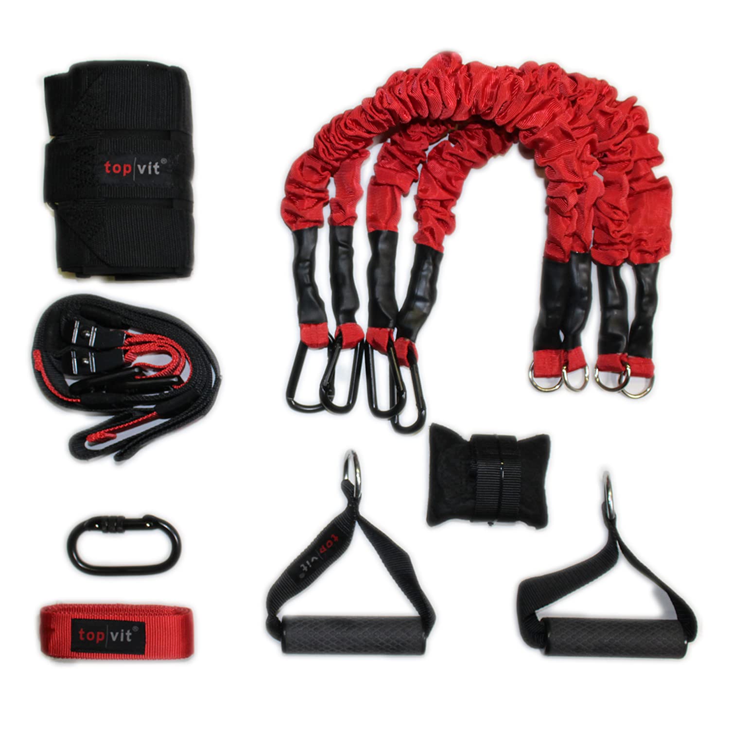 Bungee Trainer für Zuhause - Sling Bungee Fitness, Stretch Band, Schlingentraining, Widerstandsbänder für bis zu 125kg