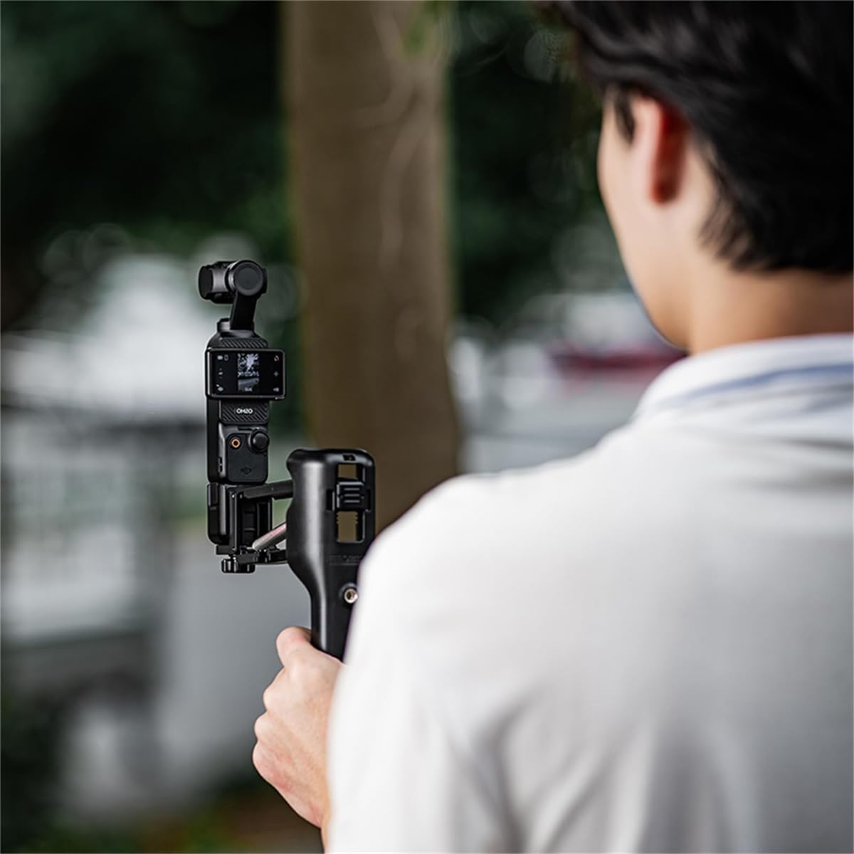 Handstabilisator für Osmo Pocket, 3-Kopf-Handstabilisator, faltbarer Z-Achsen-Stoßdämpfer, kompatibel mit Osmo Pocket-Kamera-Gimbal (schwarz)